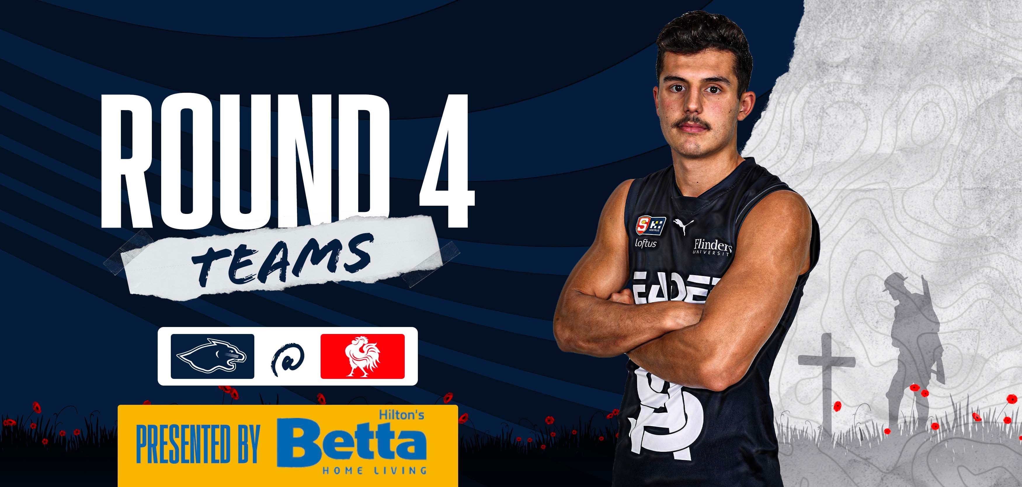 BETTA Team Selection: Round 4 vs North Adelaide BETTA Team Selection: Round 4 vs North Adelaide